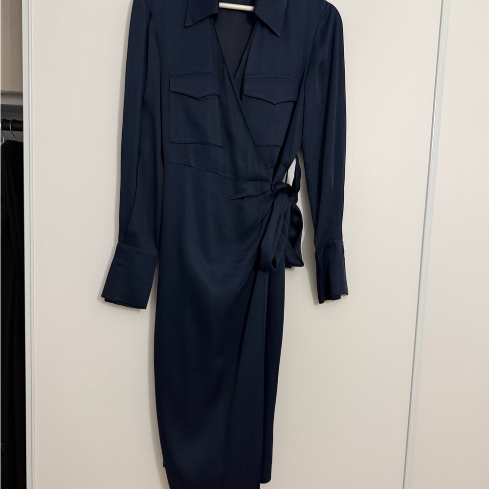 Iris Setlakwe Midnight Blue Long Sleeve Dress